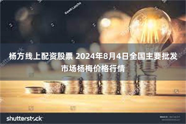 杨方线上配资股票 2024年8月4日全国主要批发市场杨梅价格行情